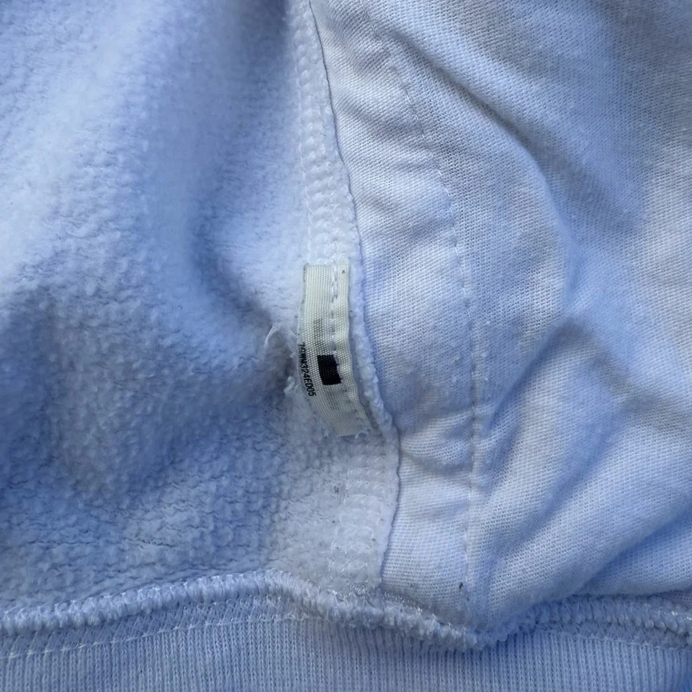 Y2K Abercrombie & Fitch Oversized White Zip Up Hoodie Sweatshirt Women’s Large - Picture 6 of 9